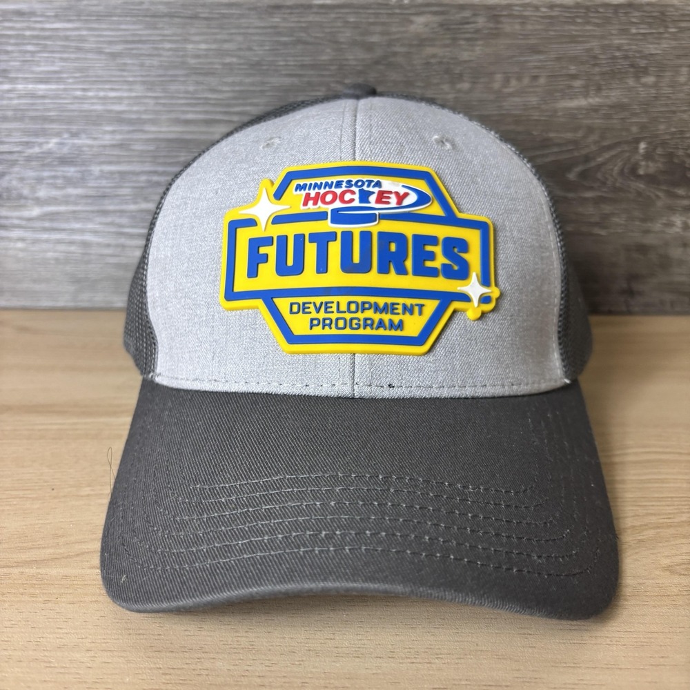 Minnesota Hockey Hat Cap Snap Back Gray Futures Development Program